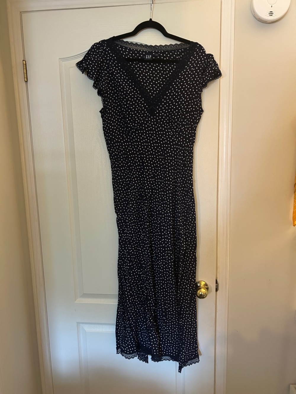GAP Navy Polka Dot Maxi Dress